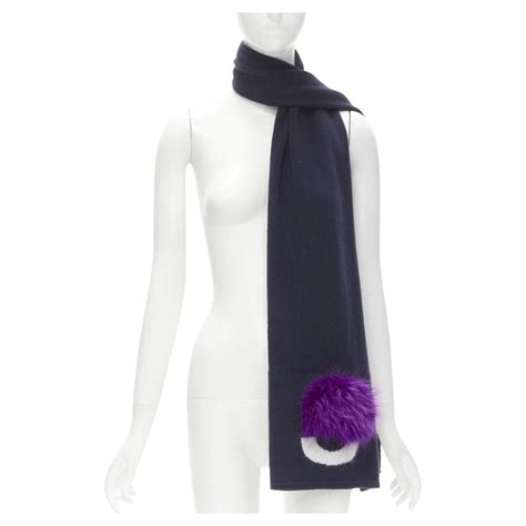 fendi scarf wool|fendi scarf with fur trim.